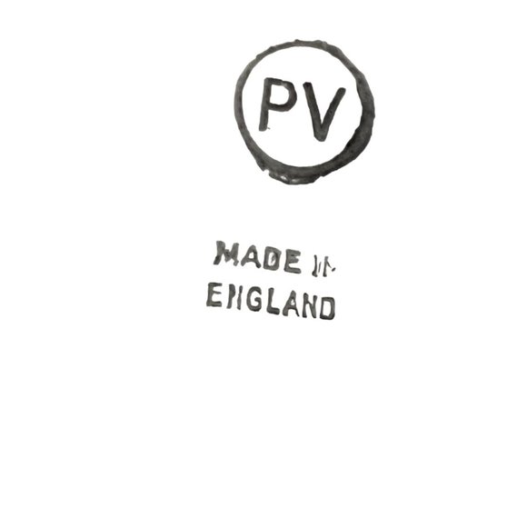 PV PEASANT VILLAGE Pair of Vases Majolica Pottery Rectangular Raised Flowers VTG - Picture 8 of 9